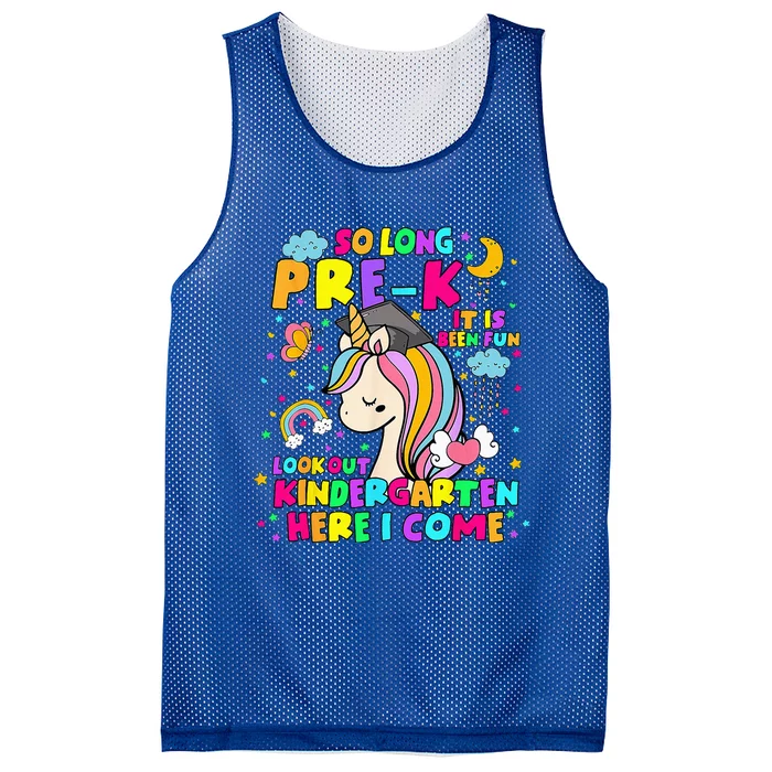 So Long PreK Kindergarten Here I Come Back To School Mesh Reversible Basketball Jersey Tank