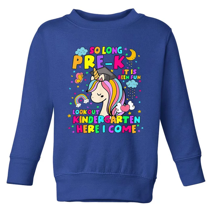 So Long PreK Kindergarten Here I Come Back To School Toddler Sweatshirt