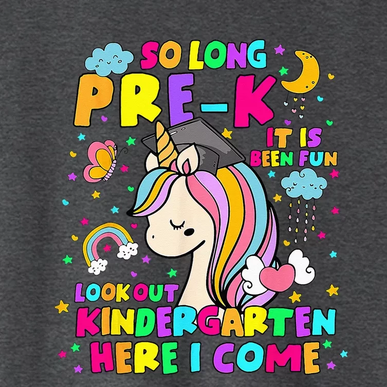 So Long PreK Kindergarten Here I Come Back To School Women's Crop Top Tee