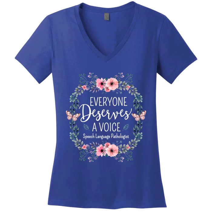 Speech Language Pathologist Cool Gift Slp Therapy Women's V-Neck T-Shirt