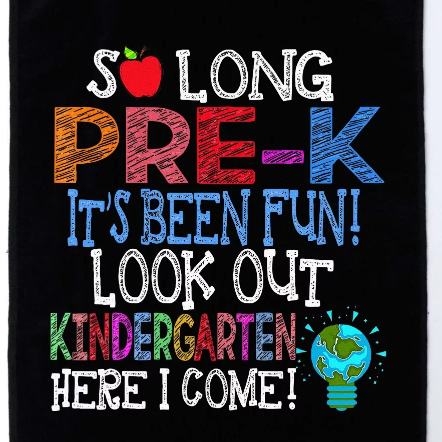 So Long PreK Funny Look Out Kindergarten Here I Come Platinum Collection Golf Towel