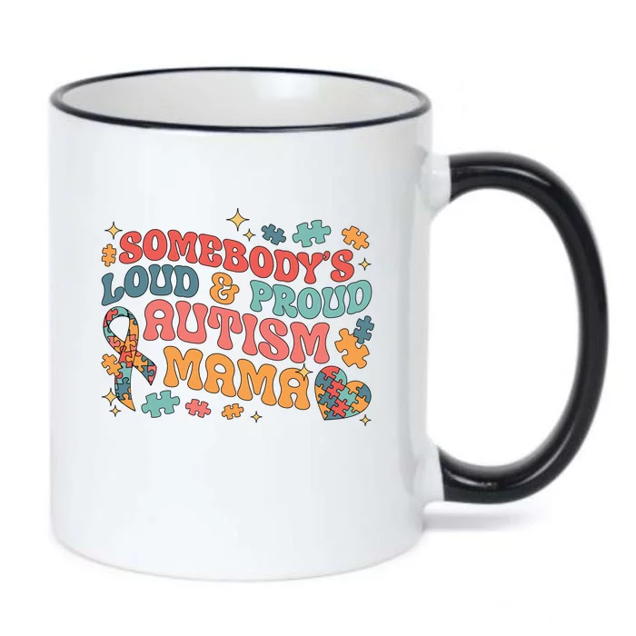 SomebodyS Loud Proud Autism Mama Gift Black Color Changing Mug