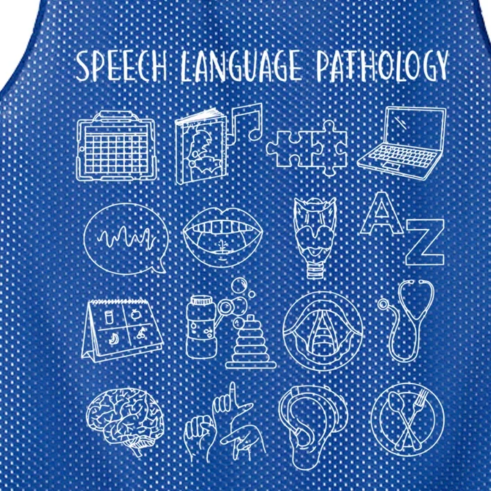 Speech Language Pathology Pathologist Slp Speech Therapist Gift Mesh Reversible Basketball Jersey Tank