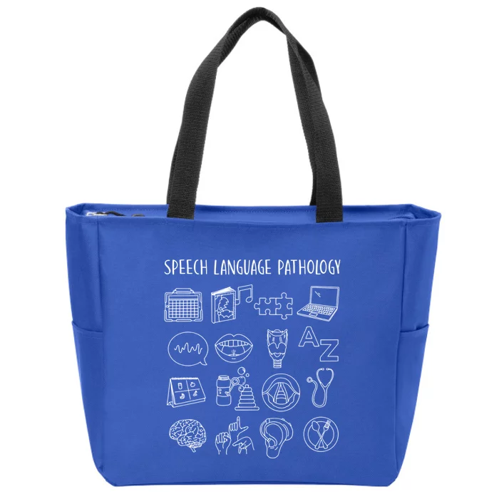 Speech Language Pathology Pathologist Slp Speech Therapist Gift Zip Tote Bag