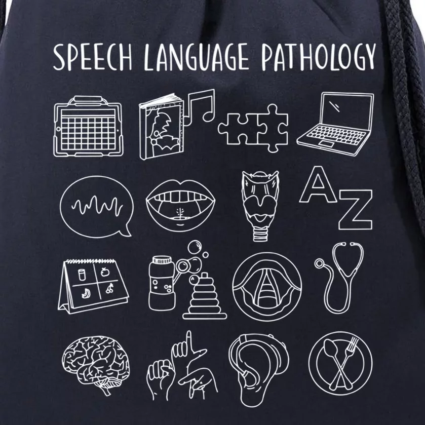 Speech Language Pathology Pathologist Slp Speech Therapist Gift Drawstring Bag