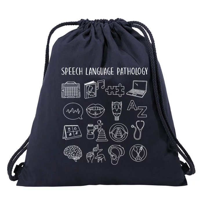 Speech Language Pathology Pathologist Slp Speech Therapist Gift Drawstring Bag