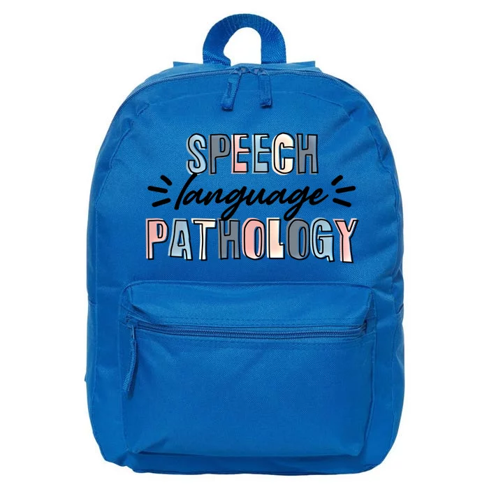 Speech Language Pathology Speech Therapist Pathologist Slp Gift 16 in Basic Backpack