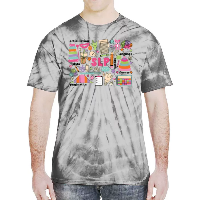 Speech Language Pathologist Pediatric Scope Of Practice SLP Tie-Dye T-Shirt