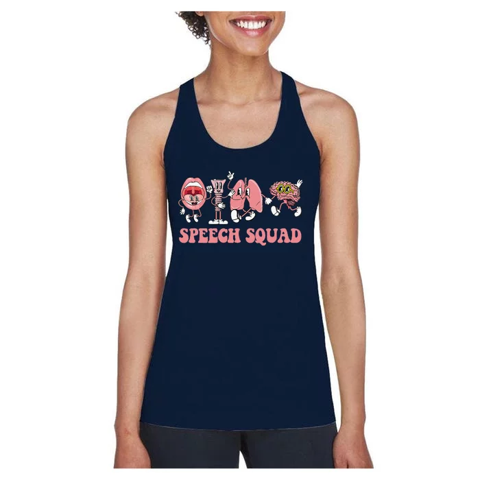 Speech Language Pathologist Slp Speech Squad Therapy Women's Racerback Tank