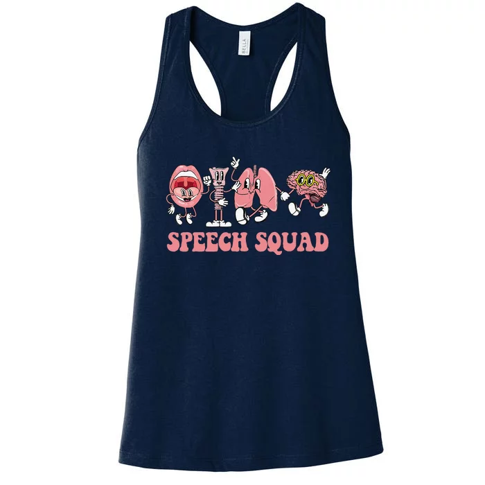 Speech Language Pathologist Slp Speech Squad Therapy Women's Racerback Tank