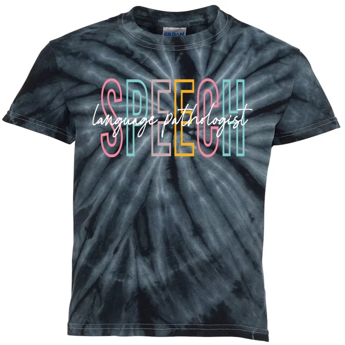 Speech Language Pathologist SLP Speech Therapy Pathology Kids Tie-Dye T-Shirt