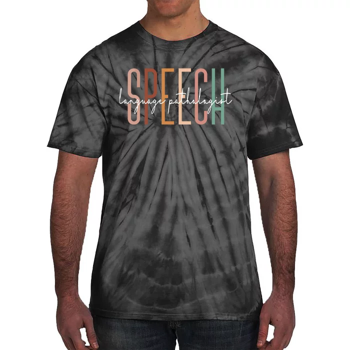 Speech Language Pathologist SLP Speech Therapy Pathology Tie-Dye T-Shirt