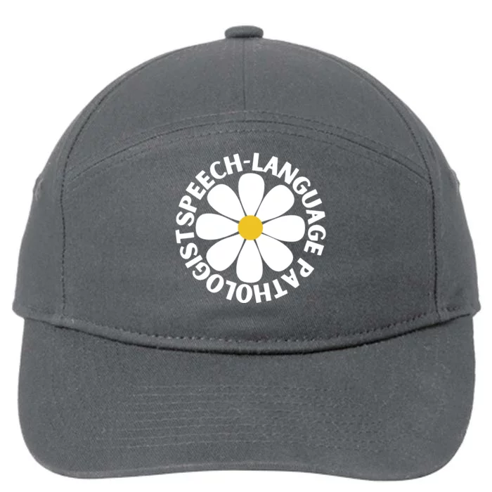 Speech Language Pathologist Speech Therapy SLP Daisy Flower 7-Panel Snapback Hat