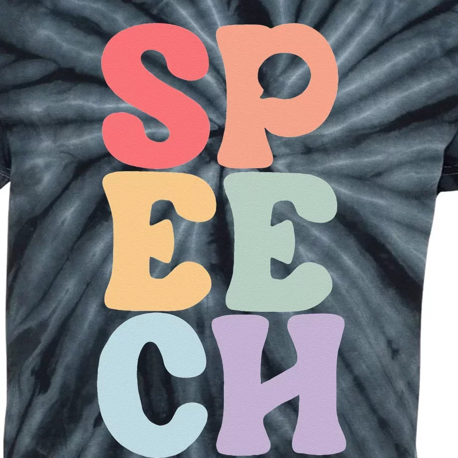 Speech Language Pathologist Speech Therapy SLP Kids Tie-Dye T-Shirt