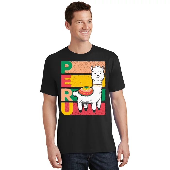 Sweet Llama Peru Illustration For A Peruvian T-Shirt