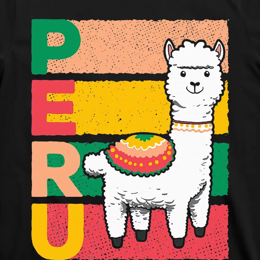 Sweet Llama Peru Illustration For A Peruvian T-Shirt