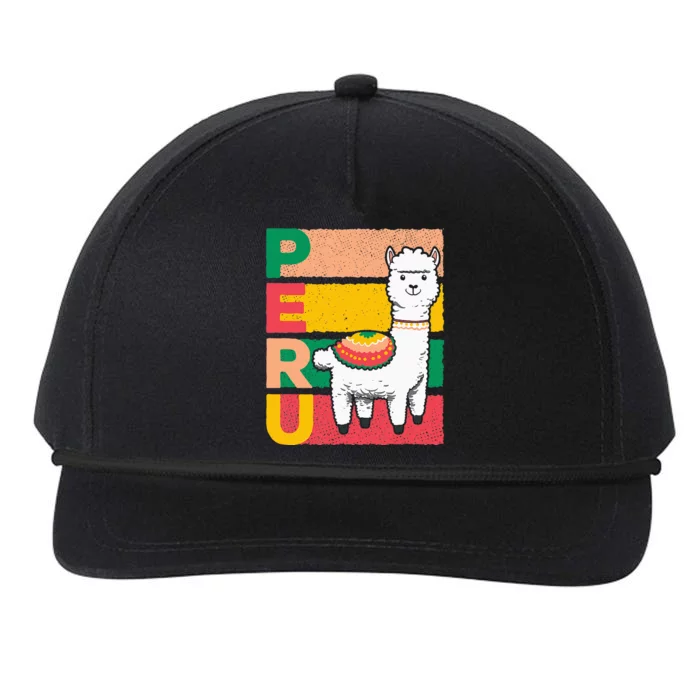 Sweet Llama Peru Illustration For A Peruvian Snapback Five-Panel Rope Hat