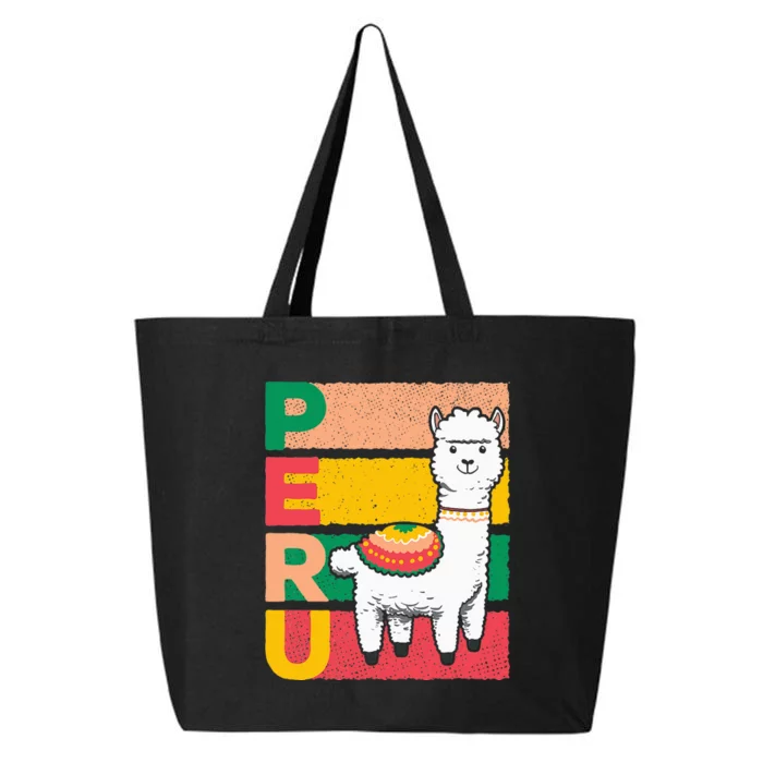 Sweet Llama Peru Illustration For A Peruvian 25L Jumbo Tote