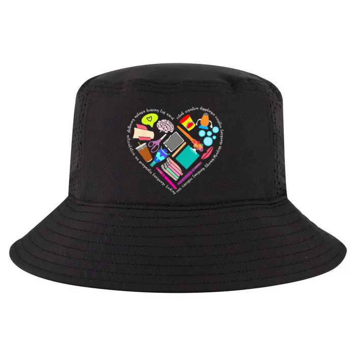 Speech Language Pathology SLP Speech Pathologist Heart Shape Cool Comfort Performance Bucket Hat