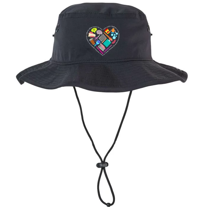 Speech Language Pathology SLP Speech Pathologist Heart Shape Legacy Cool Fit Booney Bucket Hat