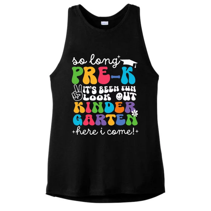 So Long Prek Graduation Kindergarten Here I Come 2024 Ladies Tri-Blend Wicking Tank