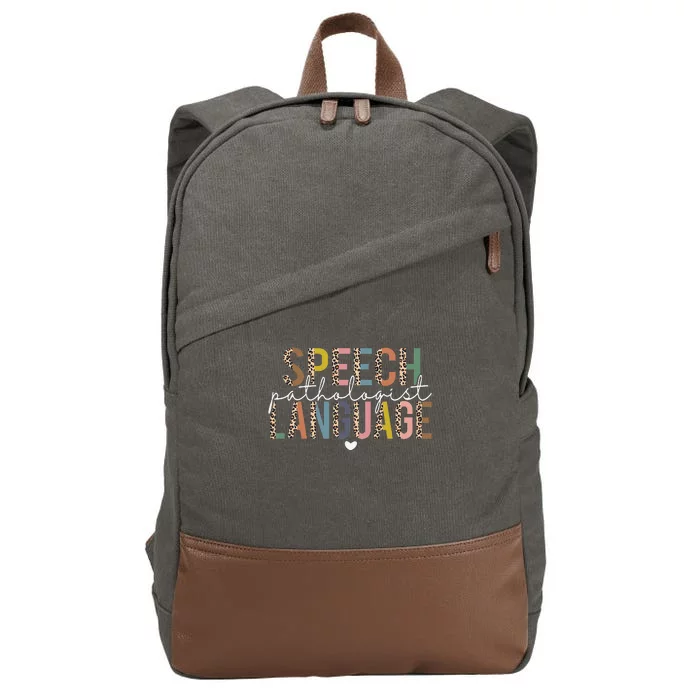 Speech Language Pathologist SLP Speech Therapy Pathology Cotton Canvas Backpack