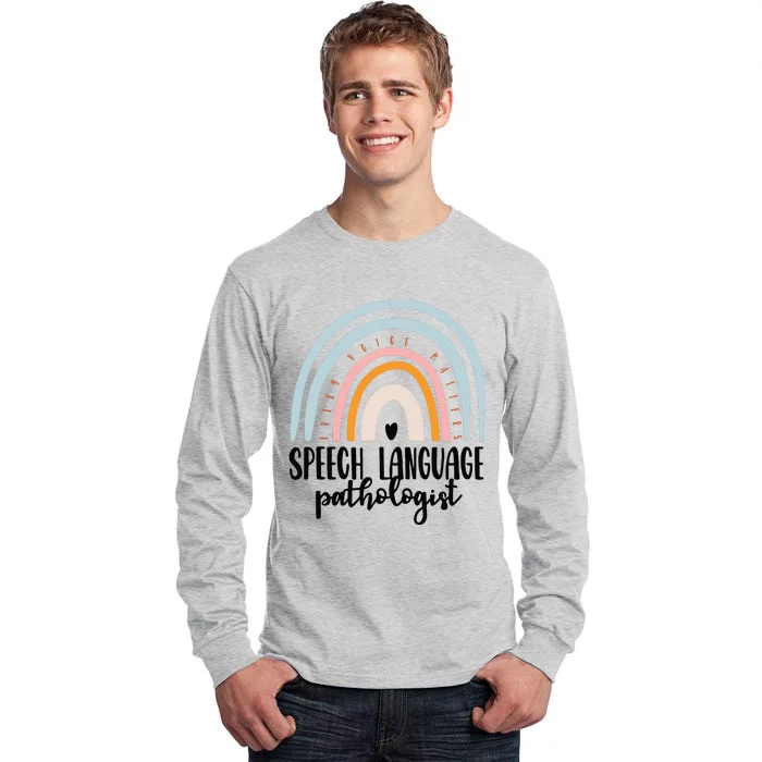 Speech Language Pathologist Speech Therapy SLP Gift Boho Tall Long Sleeve T-Shirt