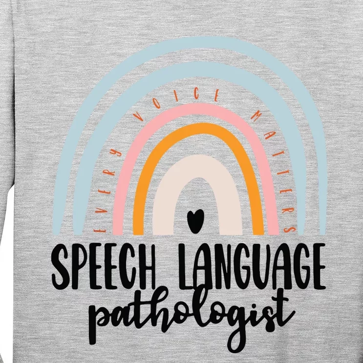 Speech Language Pathologist Speech Therapy SLP Gift Boho Tall Long Sleeve T-Shirt