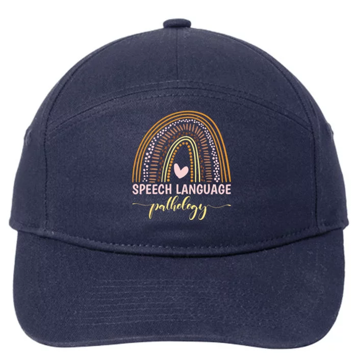 Speech Language Pathology Language Pathologist Therapy 7-Panel Snapback Hat