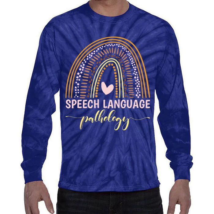 Speech Language Pathology Language Pathologist Therapy Tie-Dye Long Sleeve Shirt