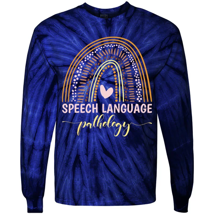 Speech Language Pathology Language Pathologist Therapy Tie-Dye Long Sleeve Shirt