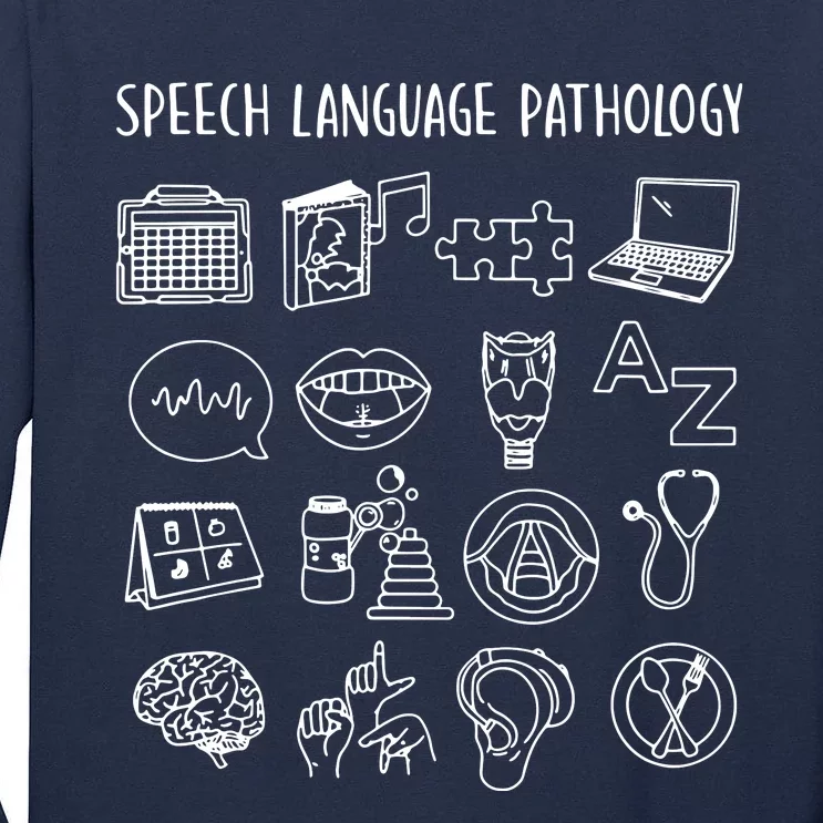 Speech Language Pathology Pathologist SLP Speech Therapist Tall Long Sleeve T-Shirt