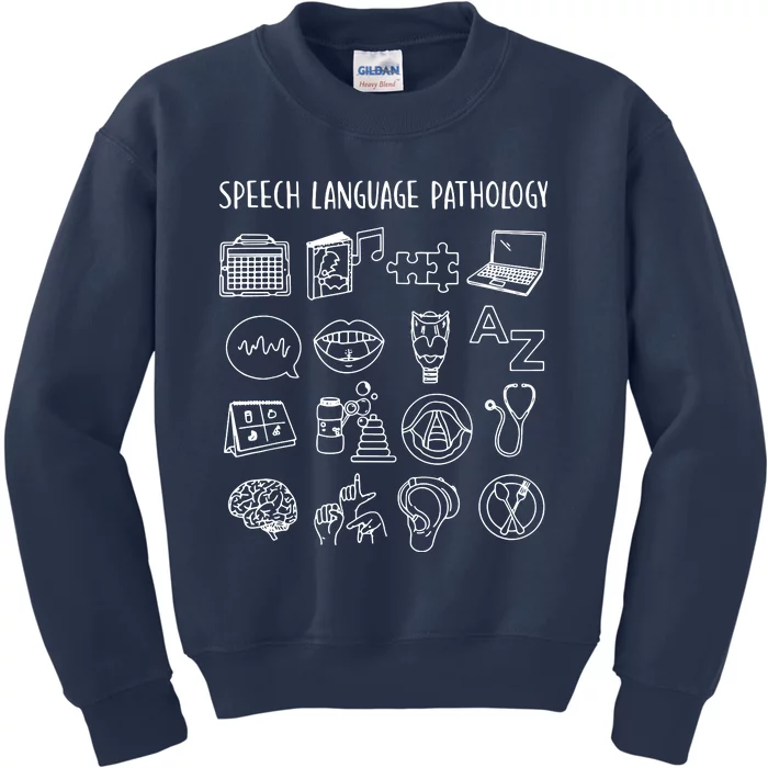 Speech Language Pathology Pathologist SLP Speech Therapist Kids Sweatshirt