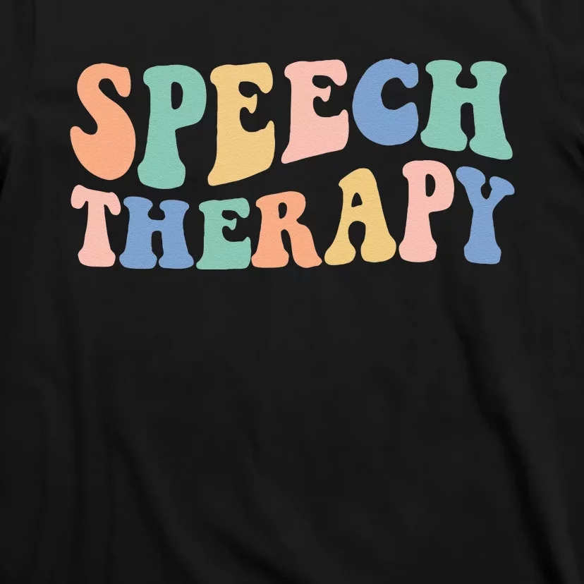 Speech Language Pathologist Rainbow Speech Therapy Gift SLP T-Shirt