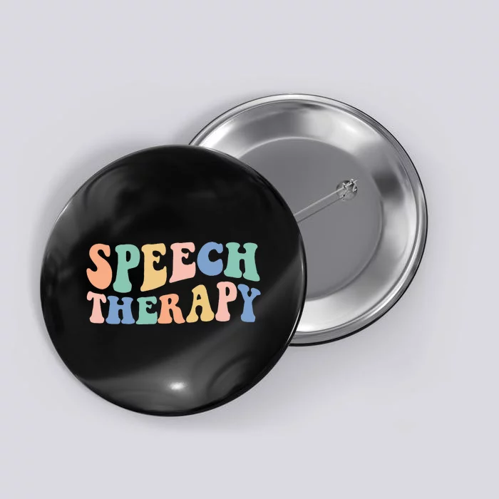 Speech Language Pathologist Rainbow Speech Therapy Gift SLP Button