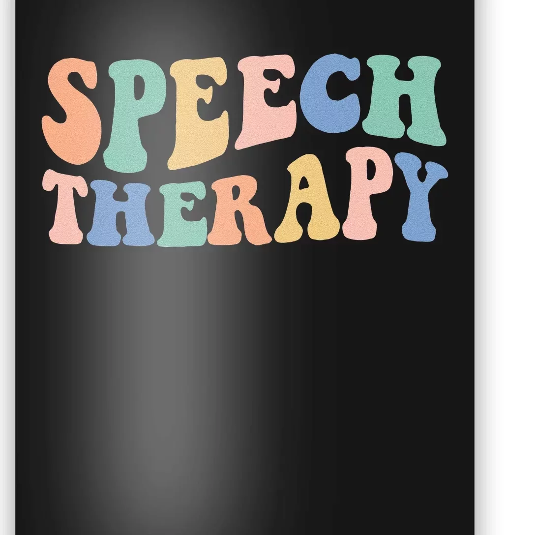 Speech Language Pathologist Rainbow Speech Therapy Gift SLP Poster