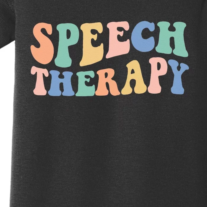 Speech Language Pathologist Rainbow Speech Therapy Gift SLP Baby Bodysuit