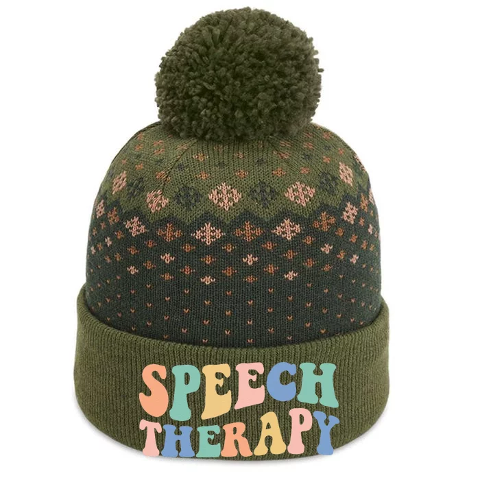 Speech Language Pathologist Rainbow Speech Therapy Gift SLP The Baniff Cuffed Pom Beanie