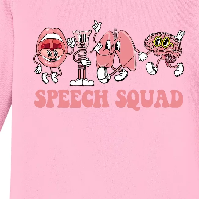 Speech Language Pathologist Slp Speech Squad Therapy Baby Long Sleeve Bodysuit