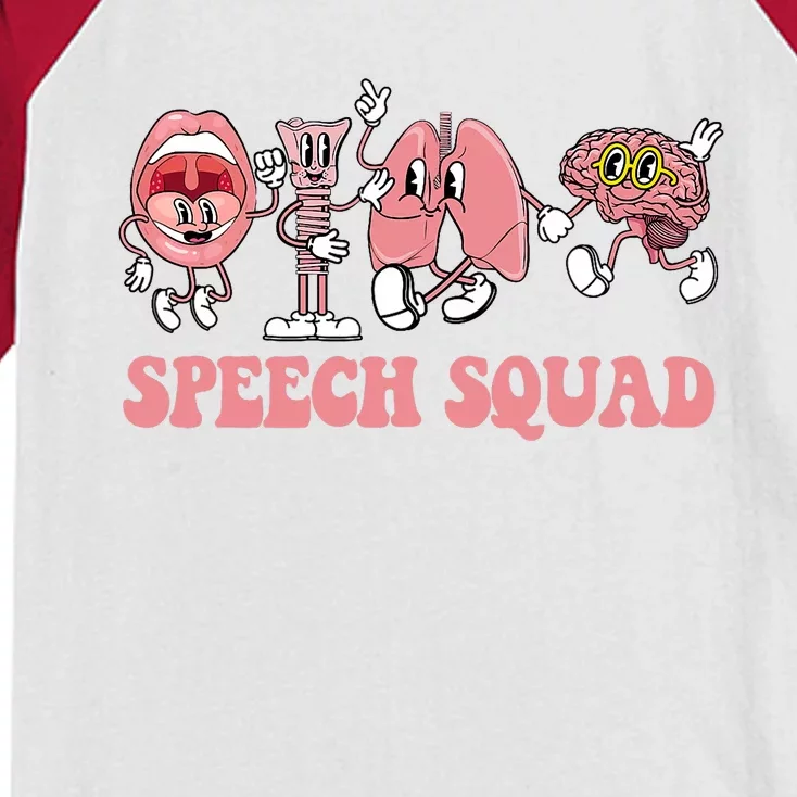 Speech Language Pathologist Slp Speech Squad Therapy Kids Colorblock Raglan Jersey