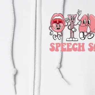 Speech Language Pathologist Slp Speech Squad Therapy Full Zip Hoodie