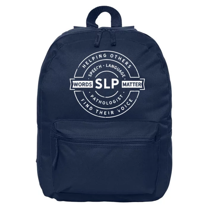 Speech Language Pathology SLP Speech Therapy Tee 16 in Basic Backpack