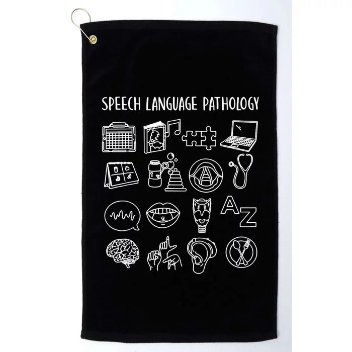 Speech Language Pathology Pathologist SLP Speech Therapist Platinum Collection Golf Towel