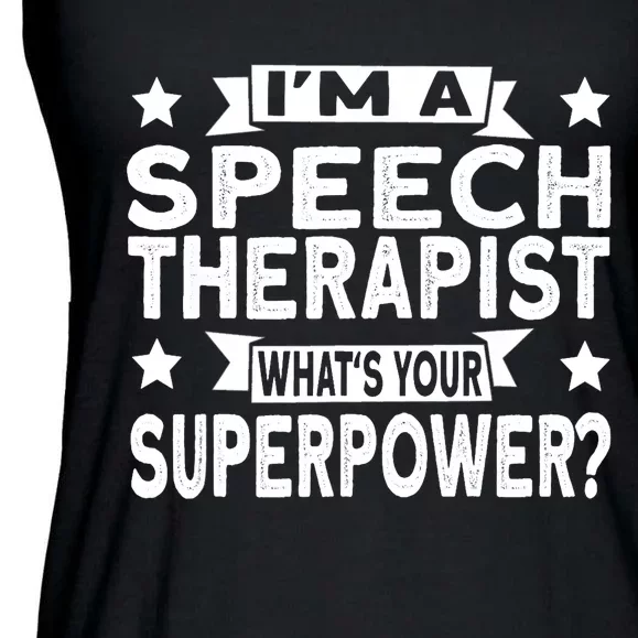 Speech Language Pathologist Superhero Speech Therapy Ladies Essential Flowy Tank