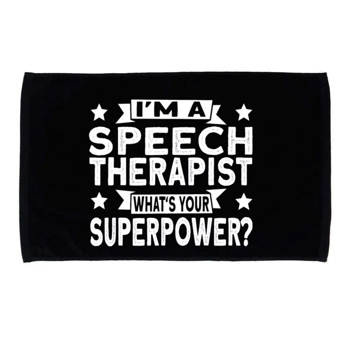 Speech Language Pathologist Superhero Speech Therapy Microfiber Hand Towel