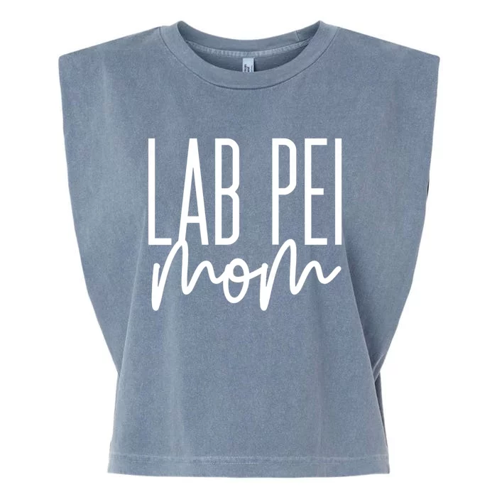 S Lab Pei Mom Cute Labrador Sharpei Mix Dog Love My Lab Pei Premium Garment-Dyed Women's Muscle Tee