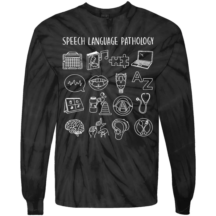 Speech Language Pathology Pathologist SLP Speech Therapist Tie-Dye Long Sleeve Shirt