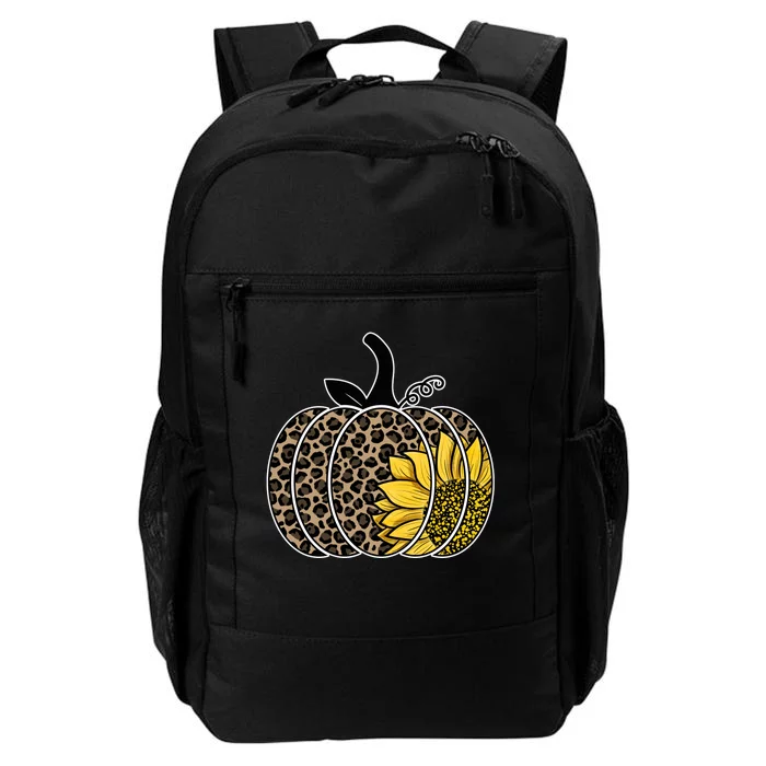 Sunflower Leopard Pumpkin Daily Commute Backpack