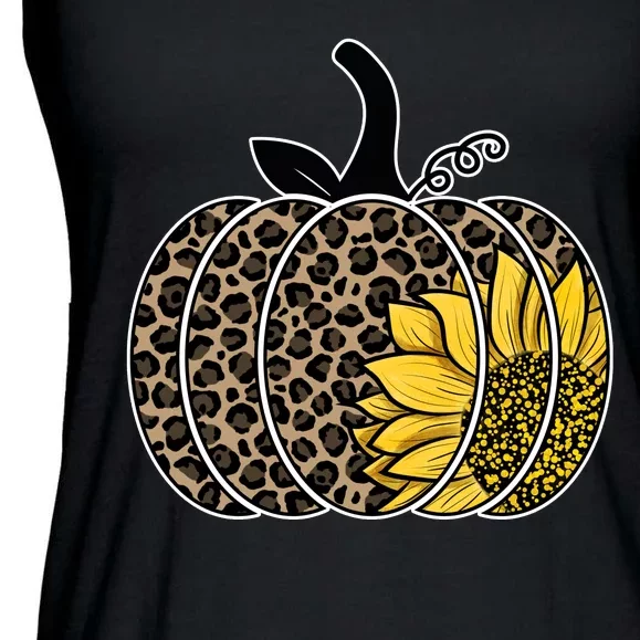 Sunflower Leopard Pumpkin Ladies Essential Flowy Tank