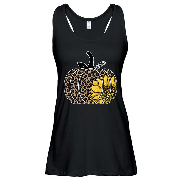 Sunflower Leopard Pumpkin Ladies Essential Flowy Tank